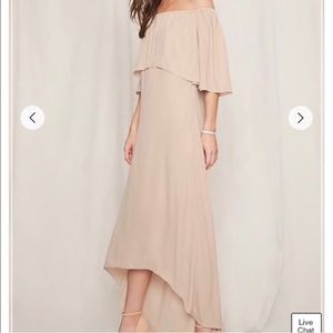 Taupe/nude bridesmaid dress